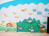 幼儿园环境布置墙面：1-5的点数