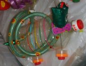 幼儿园玩教具制作:小蛇拉车