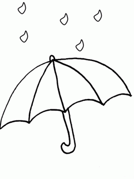 幼儿简笔画:小雨伞