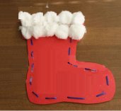 幼儿园圣诞节玩教具制作：圣诞袜子
