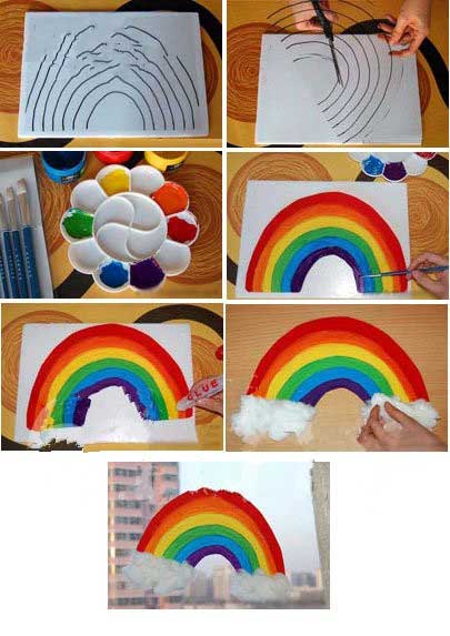 幼儿园手工制作彩虹