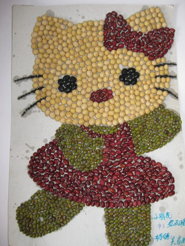 幼儿手工作品展示:豆子的艺术(二)