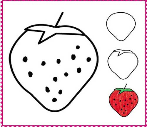 幼儿园水果简笔画草莓