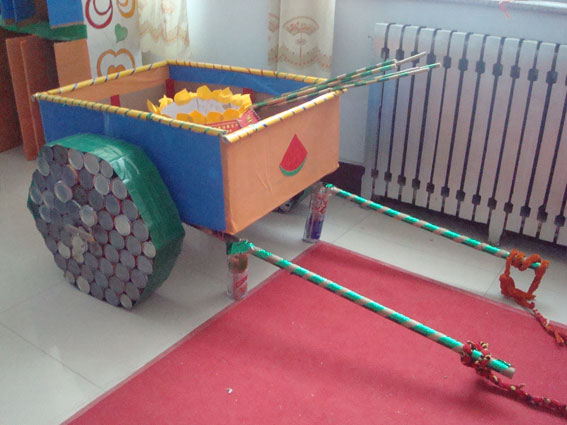 幼儿园自制玩教具图自制手推车